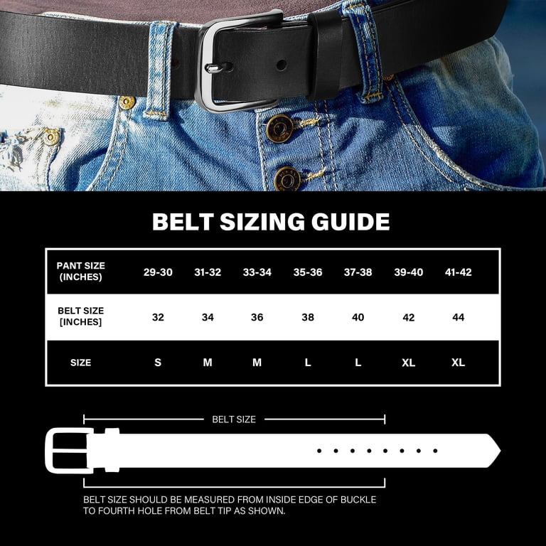 Wrangler Men's Full Grain Leather Belt, Black photo 3