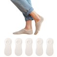 thumbnail image 6 of Sales Today Non Slip Low Cut Liner Thin Invisible Socks Under $5 GIJNRIUIUA White No-Show Socks Women's 5 Pack No Show Socks | Cut Liner Wicking Non Lightweight Ideal for Sneakers Athletic Socks, 6 of 6