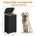 thumbnail image 2 of Cesta para la ropa plegable con ruedas, cesta para la ropa de gran capacidad con bolsa de almacenamiento incorporada, adecuada para dormitorios, baños, residencias universitarias, trasteros, 2 of 7