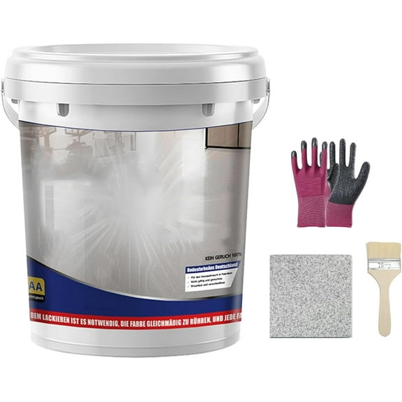 Vansen Floor Paint, Epoxy Colored Sand Floor Paint, High Gloss Marble Finish Epoxy Floors Coating, Wear-Resistant Anti-Slip Self-Leveling Epoxyfloor Paints, Waterproof (Covering 3 square feet,A#)