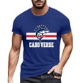 thumbnail image 2 of Mens Soccer Shirt Cabo Verde Raglan Tops Short Sleeve Tee Celebrating Cape Verde Football Classic Crewneck Sports Fan Casual Tops Tee L, 2 of 4