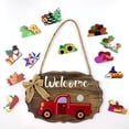 thumbnail image 4 of Bearachild Colgador de puerta con 10 accesorios de repuesto, cartel de pared colgante con estampado de bienvenida de la familia del país, patrones Kits de decoración para fiestas Bearachild HA063875-00, 4 of 6