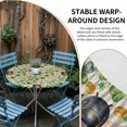 thumbnail image 5 of St. Patrick's Day Fitted Tablecloth with Elastic Edged, Round Table Cloth for Dining Table, Lucky Shamrocks Retro Harp Beer Horseshoes Waterproof Oil Proof Table Cover for Indoor Outdoor 36"-44", 5 of 8