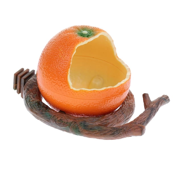 Comedero para pájaros y mascotas Zulema estilo Fruta naranja