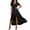 Black plus size maxi dress a1, variant on Women Plus Size V Neck Short Sleeve High Low Wrap Flowy Maxi Dress Solid Boho Casual Beach Vacation Sundress, Black 2XL