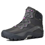 XPETI Women's Dimo Mid Waterproof Hiking Outdoor Boot (Gray, numeric_8)