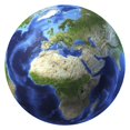 thumbnail image 2 of 3D rendering of planet Earth  centered on Africa and Europe Poster Print, 2 of 2