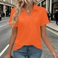 thumbnail image 5 of Shihyeh Women's V-Neck Polo Shirts UPF 50+ Short Sleeve Sun Protection Quick Dry Golf Polos Collared Shirt, 5 of 8