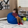 thumbnail image 3 of Emma + Oliver Small Solid Royal Blue Refillable Bean Bag Chair for Kids and Teens, 3 of 10