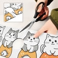 thumbnail image 6 of Yayeee Faucet Mat for Kitchen Sink 14.7" Diatomite Long Splash Guard Pad, Gray Cute Cat, 2 Pack, 6 of 7