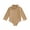Brown, variant on Infant Baby Spring Romper, 6 12 18 24M Solid Color Long Sleeve Turtleneck High Stretch Jumpsuit for Boys Girls