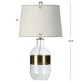 thumbnail image 3 of JONATHAN Y Stevens 25.5" Glass LED Table Lamp, Clear/Brass, JYL4001A, 3 of 7