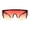 Tortoise / Red Orange, variant on Womens Oversize High Temple Flat Top Shield Diva Sunglasses Tortoise Red Orange