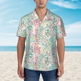 thumbnail image 4 of Goofa Watercolor Tiger Hawaiian Shirt for Men, Unisex Summer Beach Casual Short Sleeve Button Down Shirts,Aloha Tropical Floral print shirt-X-Large, 4 of 9