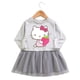 thumbnail image 5 of Hello Kitty nuevo vestido de moda de algodón con estampado de dibujos animados para niñas, falda de malla de manga larga bonita para bebé, vestido pequeño de princesa dulce con cuello redondo, 5 of 5