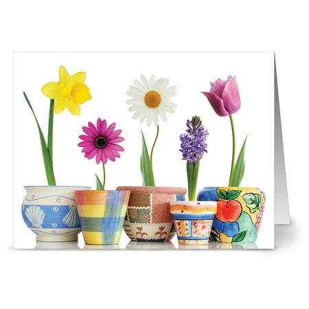 - 24 Spring Note Cards - Bloom Where You're Planted - Blank Cards - White Envelopes Included