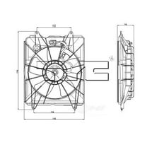 TYC Auxiliary Fan Assembly Fits select: 2010-2016 HONDA CR-V