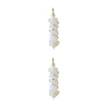 thumbnail image 3 of Qarigey Encanto envuelto en alambre Regalo hecho a mano Colgante Colgante Encantos de cristal para cadena Llaveros Pendientes Accesorios Blanco Blanco 2Conjunto, 3 of 6