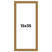 15x35 Frame Black and Gold Distressed Solid Wood Sonoma Picture Frame | 1.625 Inch Moulding Width |