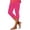 1#Hot Pink, variant on JoveMarine Work Pants Women - Elastic High Waist Diamond Rhinestone Decor Slim Fit Bottoming Capris for Party Workout, Tummy Control Stretchy,Army Green L