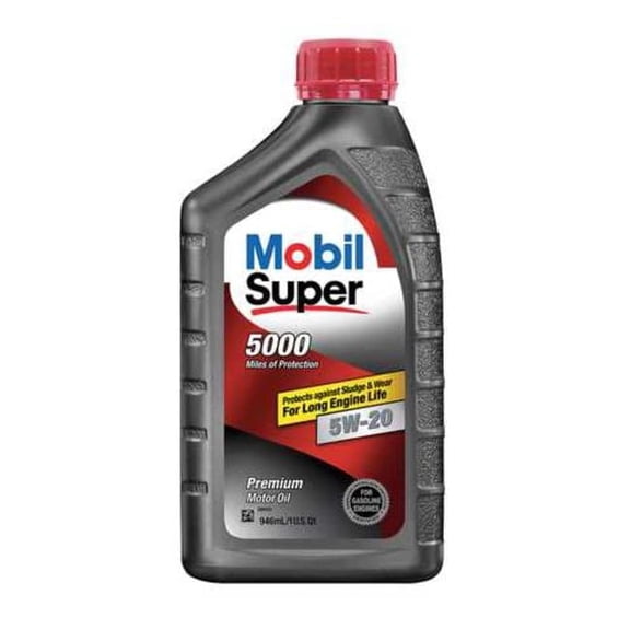 Mobil Super Friction-Reducing Synthetic Blend Motor Oil 5W-20, 1 Qt