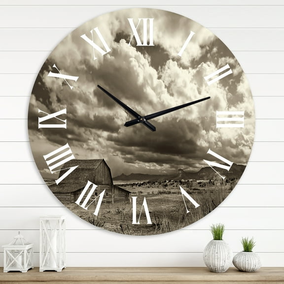 Designart 'After The Rain On The Prairie' Traditional Wall Clock