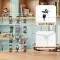 thumbnail image 3 of Acrylic Display Case with Lock Key 4 Tier Clear Display Case Locking Cabinet for Collectibles Figure Knife Rock Perfume Countertop Retail Showcase Display Box Wall Mount with Shelves 11.8x5.9x15.7 in, 3 of 9