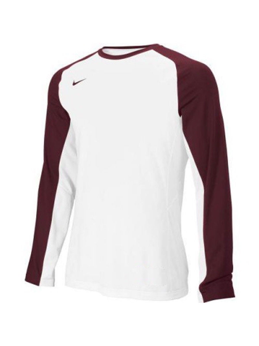 maroon nike long sleeve shirt