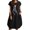 Black, variant on Fesfesfes Spring Dresses for Women Loose Round Neck Tunic Dress Casual Knee Length Linen Mini Dress Heart Printed Mom Dress with Pocket