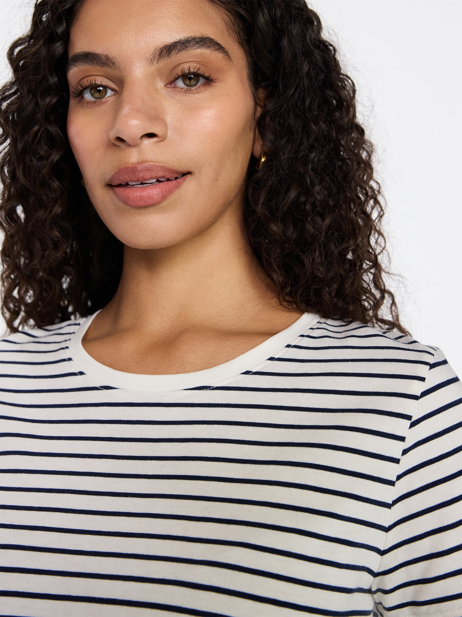 Time and Tru Women's Short Sleeve Crew Tee, Sizes 1X-4X