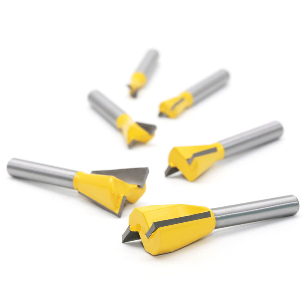 Details about   AM_ 1/4Inch/6mm Shank Dovetail Joint Router Bits Slotting Bit End Mill Tool for 