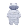 thumbnail image 3 of PureCasa Jumpsuit for Toddler Boys Girls Winter Warm Snowsuit Outwear Newborn Hooded Footed Romper Jumpsuit for 0-24 Months, 3 of 6