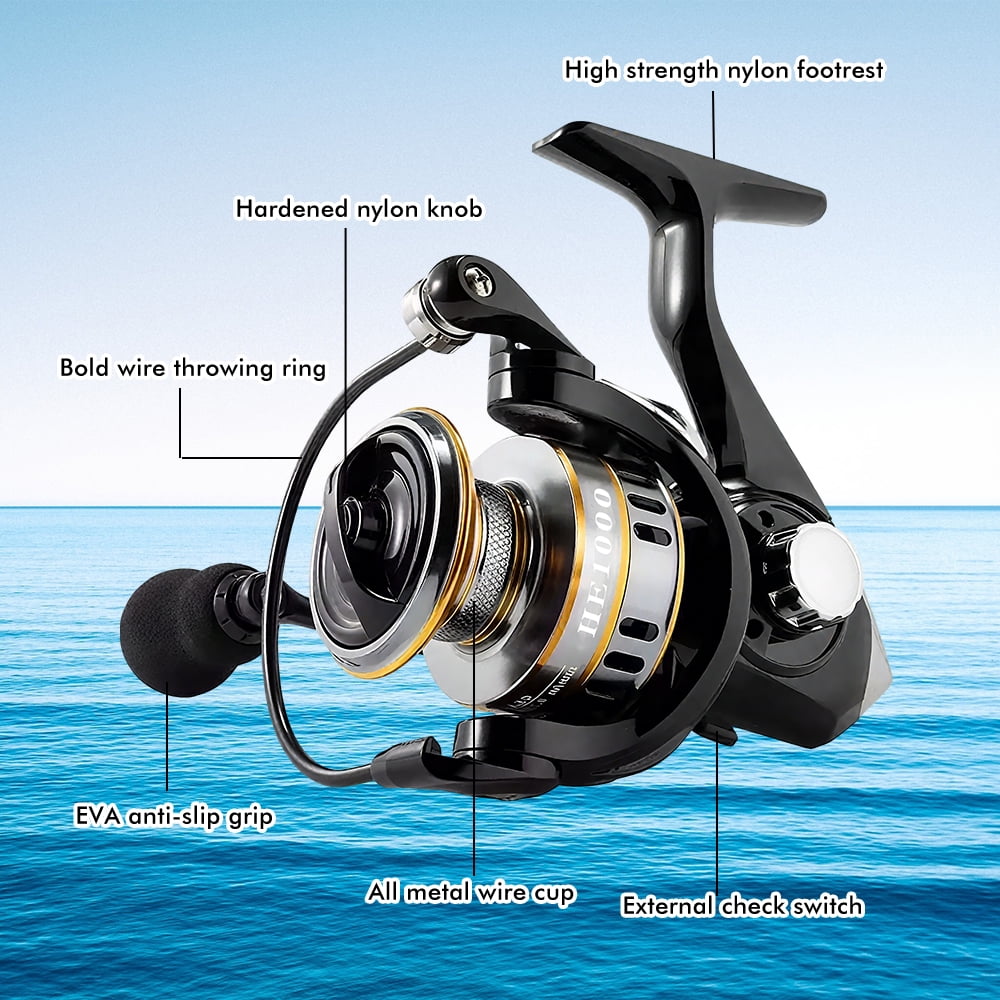 HE7000 Heavy Duty Spinning Reel Aluminum Saltwater Offshore Fishing Reel  Handle Right/Left Interchangeable - Walmart.com