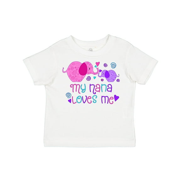 Inktastic My Nana Loves Me- Cute Elephants Boys or Girls Toddler T-Shirt