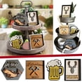thumbnail image 2 of 4 Pcs Father's Day Tiered Tray Decor Wooden Table Signs Mini Father's Day Wood Sign Dad Ever Tiered Tray Decor For Dad Gift Farmhouse Kitchen Shelf Large Table Centerpieces for Kitchen, 2 of 5