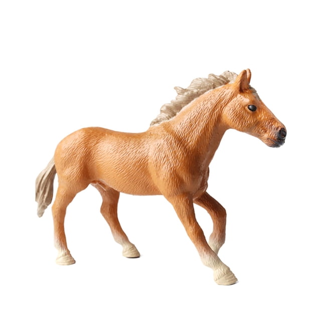 Tachiuwa Figurine d'Action de Cheval Simulation Petit Modèle d'Animal pour 3+ Ans Garçon Fille Cadeaux Jaune