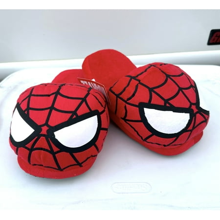 

Red Marvel Spider Man Plush Slippers -Kid Size Spiderman Slippers