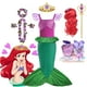 thumbnail image 2 of Disfraz de La Sirenita de Disney para niña, disfraz de princesa Ariel, ropa de playa para fiesta de cumpleaños, Vestidos de verano, 2 of 5