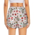 thumbnail image 2 of Lsque Groovy Retro Santa Printed Women's Running Shorts with Liner Pockets,Elastic Quick Dry Workout Athletic Gym Yoga Shorts,Womens High Waist Shorts-XX-Large, 2 of 9