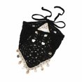 thumbnail image 3 of Headbands for Women Gsakboxl Women Crochet Knitted Headscarf With Shell Decor Elegant Summer Headwrap Headbands Hair Accessories Black, 3 of 8