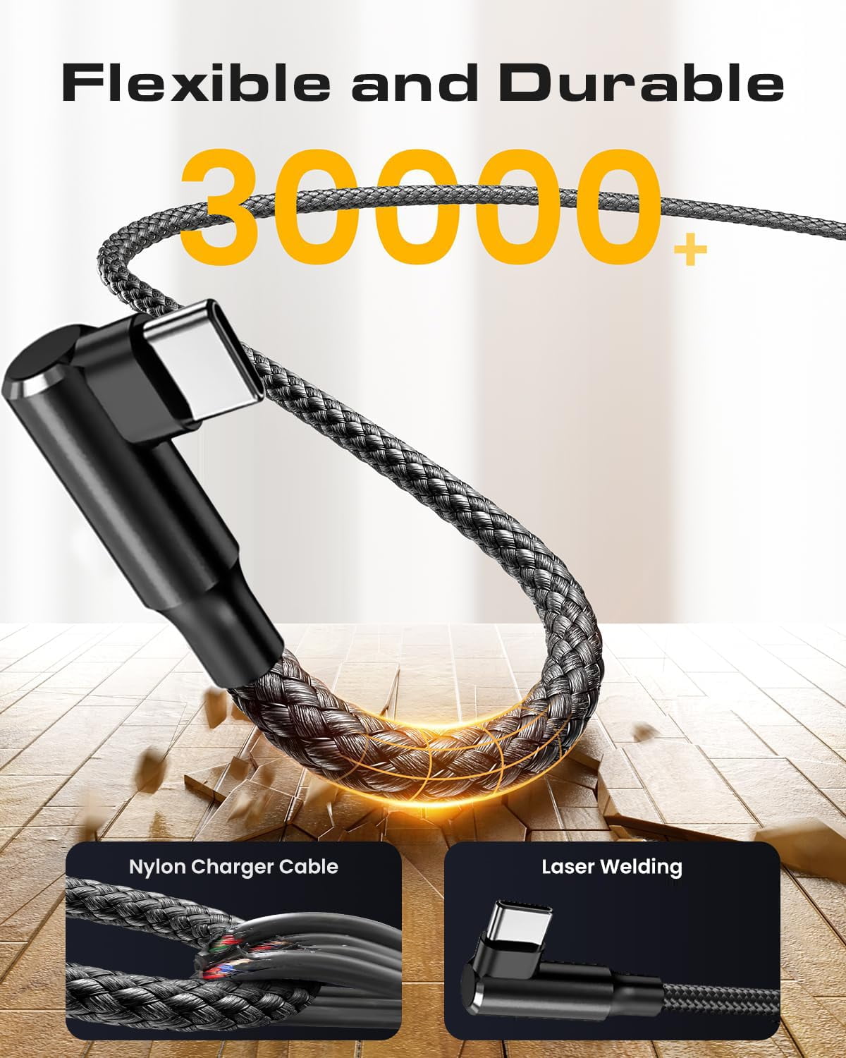 Multi Charging Cable, 4ft 2Pack Multi Phone Charger Cable Braided Universal 3 in 1 Charging Cord Extra Long Multiple USB Cable with USB C, Micro USB Port Connectors for Cell Phones and More