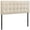 White, variant on Modern Fabric Upholstered Full Panel Headboard in Beige