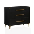 thumbnail image 3 of CosmoLiving by Cosmopolitan Karissa 3-Drawer Dresser, Black, 3 of 6