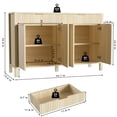 thumbnail image 3 of 55" Fluted Buffet Cabinet, Sideboard Buffet Cabinet with Storage &Drawers&Shelves, Modern Kitchen Buffets Storage Cabinets, 3 of 6