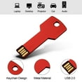 thumbnail image 6 of 32GB USB 2.0 Flash Drive for Key TOPESEL Metal Key Shape Thumb Drive Memory Stick Pen Drive Red, 6 of 7