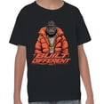 thumbnail image 2 of Smartprints Built Different Gorilla Gold Chain Youth T-Shirt Black, Cotton, XS, 2 of 4