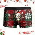 thumbnail image 4 of Yuncity Men's Christmas Underwear Xmas Penguin Snowflake Print Novelty Festive Party Shorts Mens Boxers Briefs Funny Dark Green Xl, 4 of 7