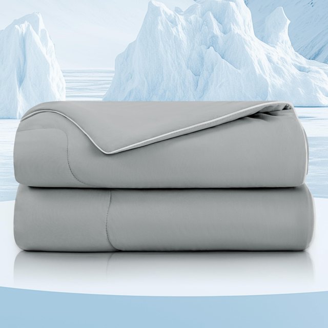 Cooling Comforter Love's cabin King Size, color gris, 275 x 230 cm