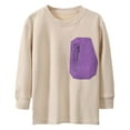 thumbnail image 3 of Chandails pour Garçons Beige Imprimé Chandail à Manches Longues pour Garçons T-Shirt à Col Rond pour Garçons Chandail en Coton pour Garçon Chandails pour Enfants Filles 3-4 Ans, 3 of 3