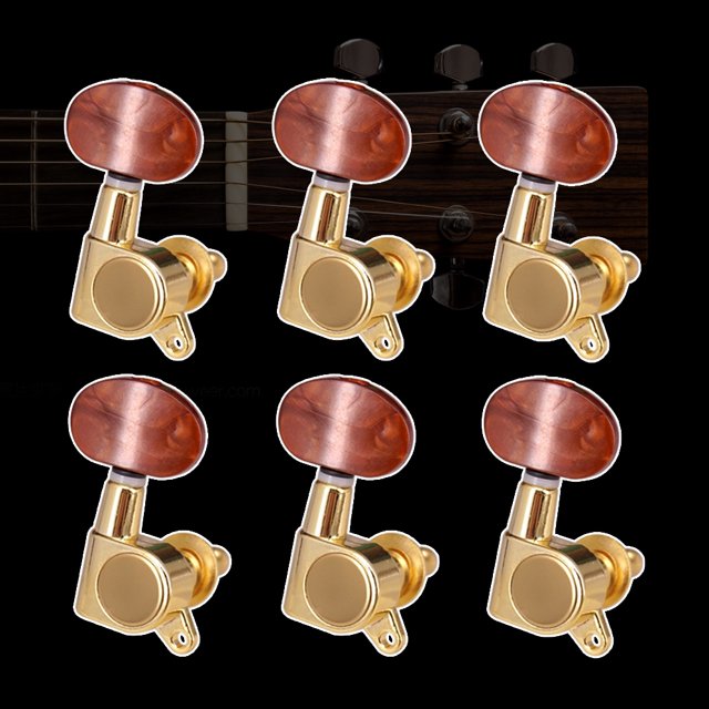 6 uds cabezales de máquina de perilla cerrada sintonizadores accesorios de instrumentos musicales izquierda/derecha